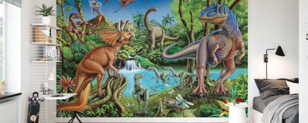 papier peint dinosaures